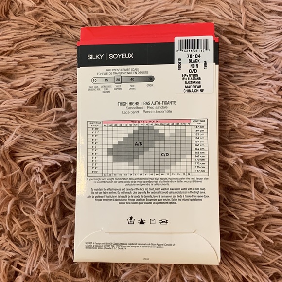 Secret Collection thigh high tights - Picture 2 of 2